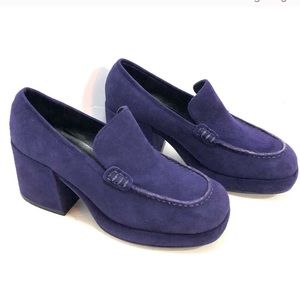 Purple 70’s Halloween costume platform shoes 7 1/2